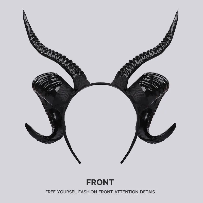 🖤 Baphomet Sheep Horn Headband 🖤