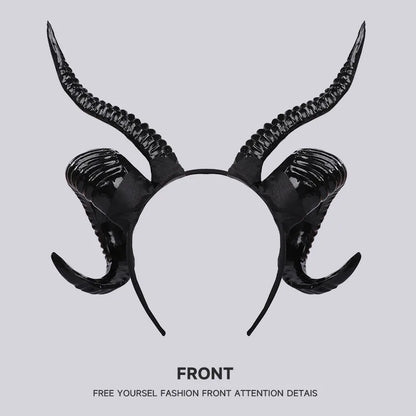 🖤 Baphomet Sheep Horn Headband 🖤
