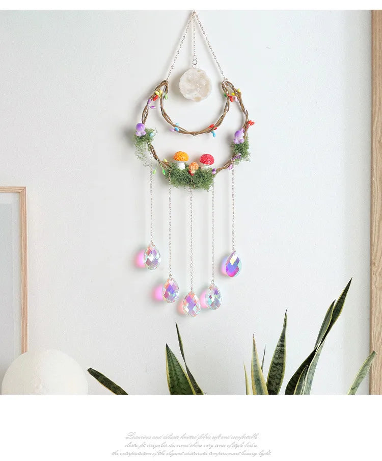 🍄 Agate Dreamcatcher Suncatcher Wind Chime 🍄