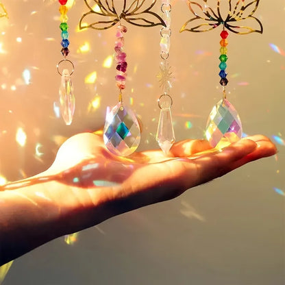 🌈 6pc Lotus Flower Suncatcher Set 🌈