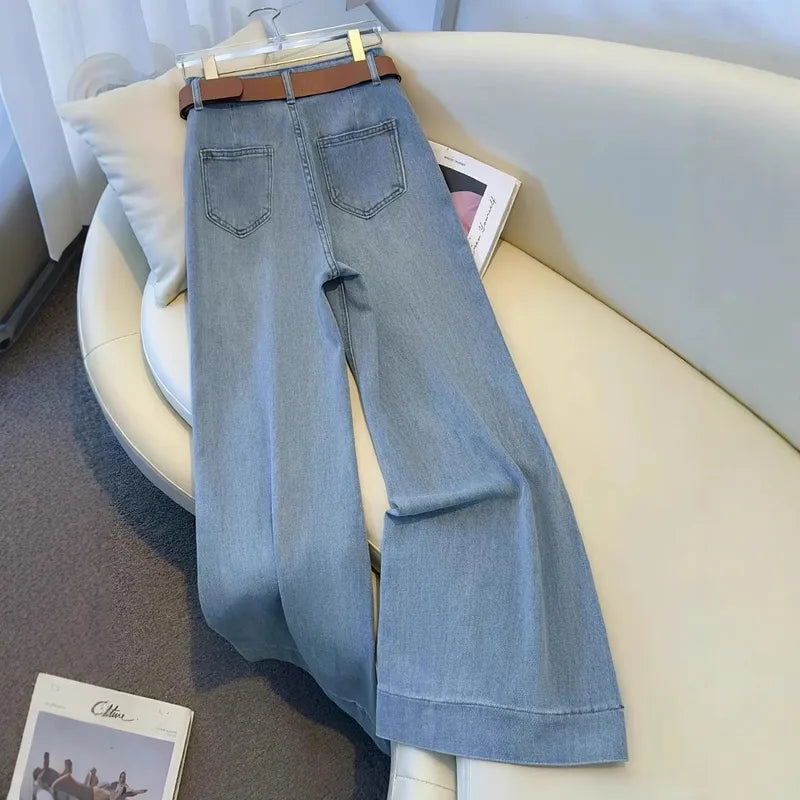 💙 👖 High Waist Wide Leg Denim Jeans 👖💙