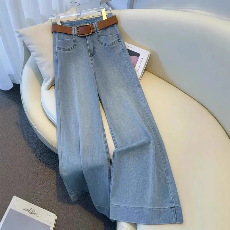 💙 👖 High Waist Wide Leg Denim Jeans 👖💙