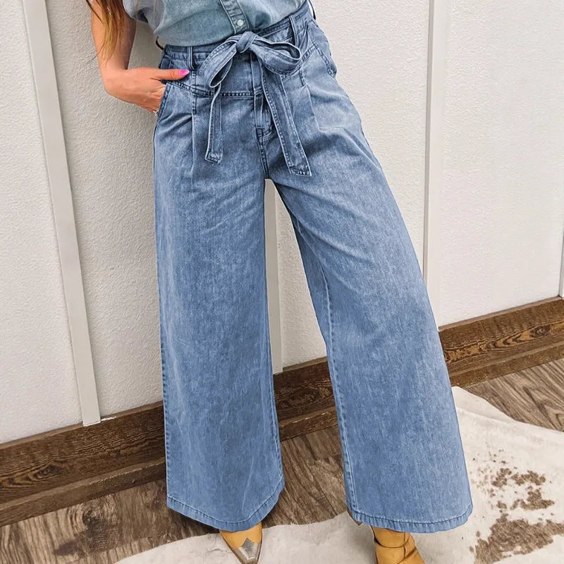 💙🦋 High Waist Wide Leg Denim Pants 🦋💙