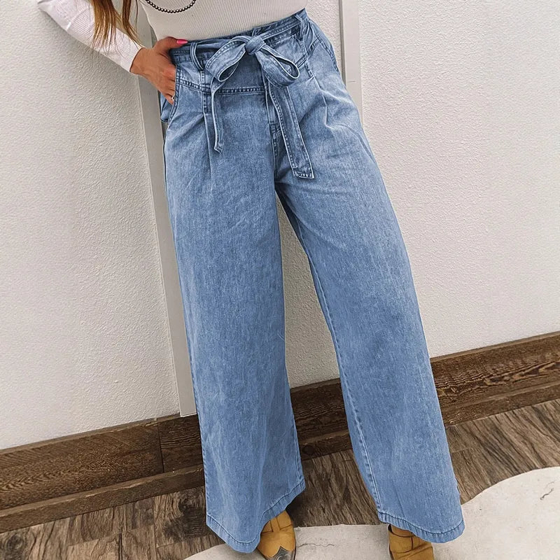 💙🦋 High Waist Wide Leg Denim Pants 🦋💙