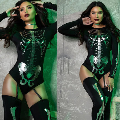 💀 Metallic Skeleton Costume 💀