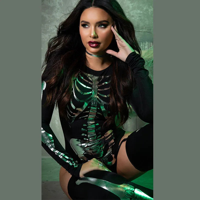 💀 Metallic Skeleton Costume 💀