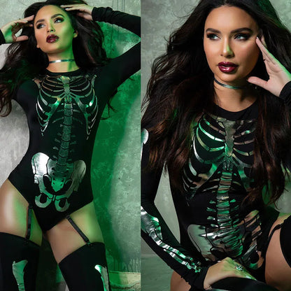 💀 Metallic Skeleton Costume 💀