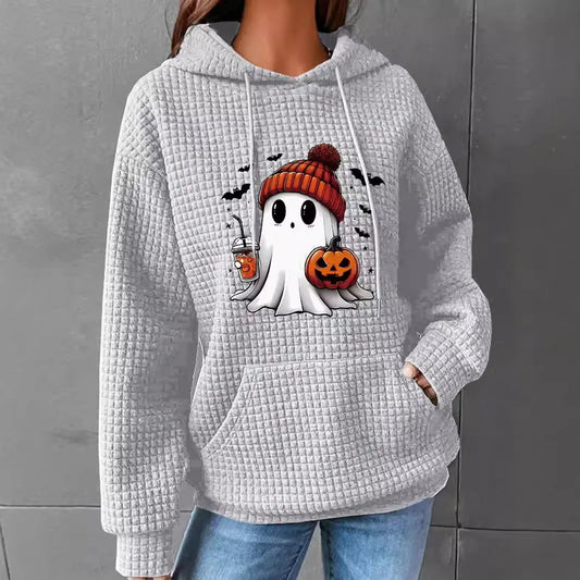 👻 Cute Ghost Hoodie - Grey Or Cream 👻
