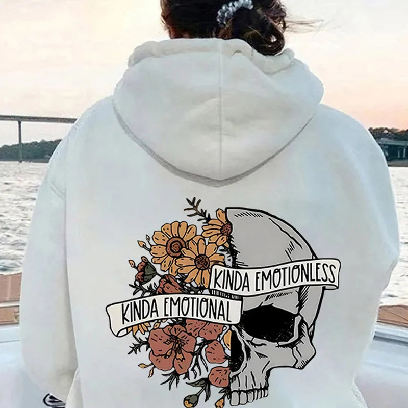 Kinda Emotional... Skull Hoodies