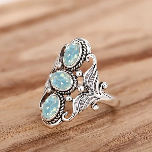 💍 Retro Bohemian Silver Plated Ring 💍