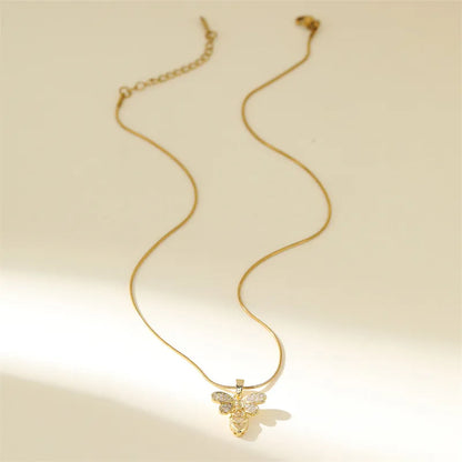 🐝 Micro Pave Zircon Bee Necklace 🐝