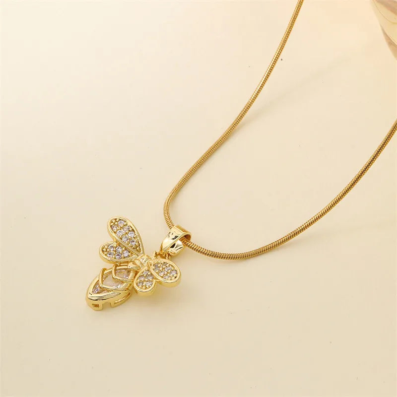 🐝 Micro Pave Zircon Bee Necklace 🐝