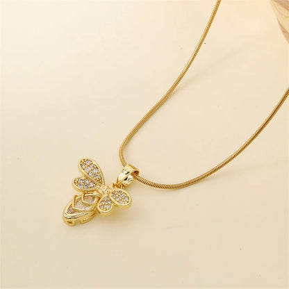 🐝 Micro Pave Zircon Bee Necklace 🐝