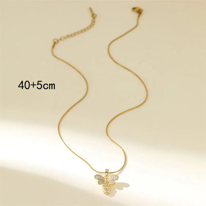 🐝 Micro Pave Zircon Bee Necklace 🐝