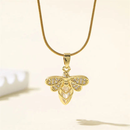 🐝 Micro Pave Zircon Bee Necklace 🐝