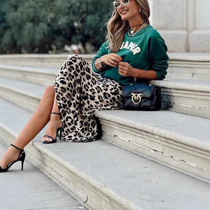 🐆 Leopard Print A-Line Skirt 🐆