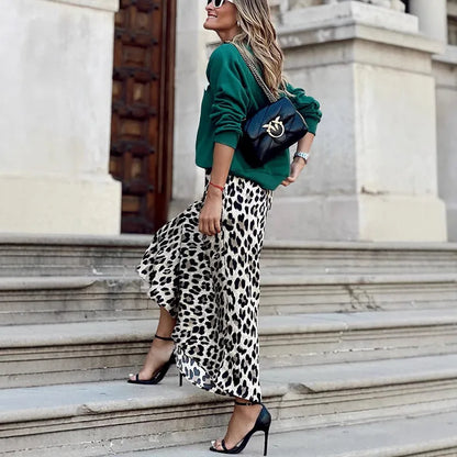 🐆 Leopard Print A-Line Skirt 🐆
