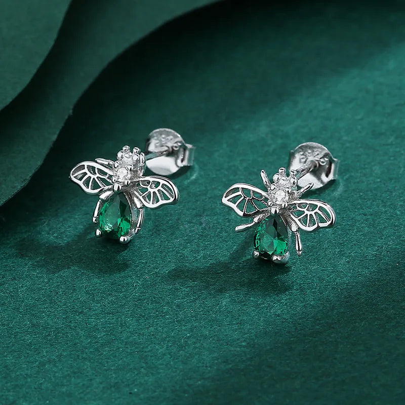 💚🐝 Sterling Silver 925 Bee Earrings 🐝💚