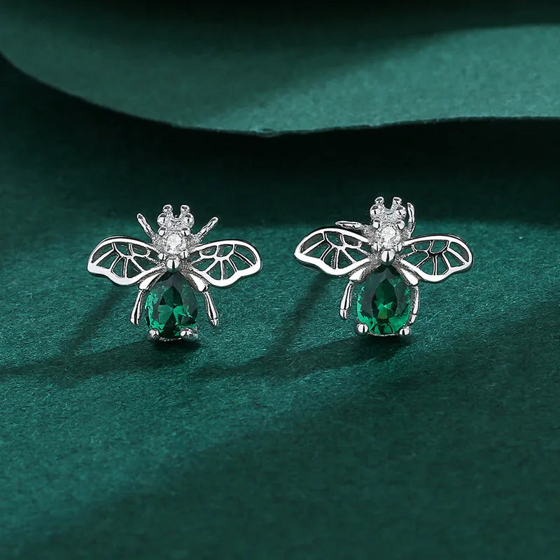 💚🐝 Sterling Silver 925 Bee Earrings 🐝💚