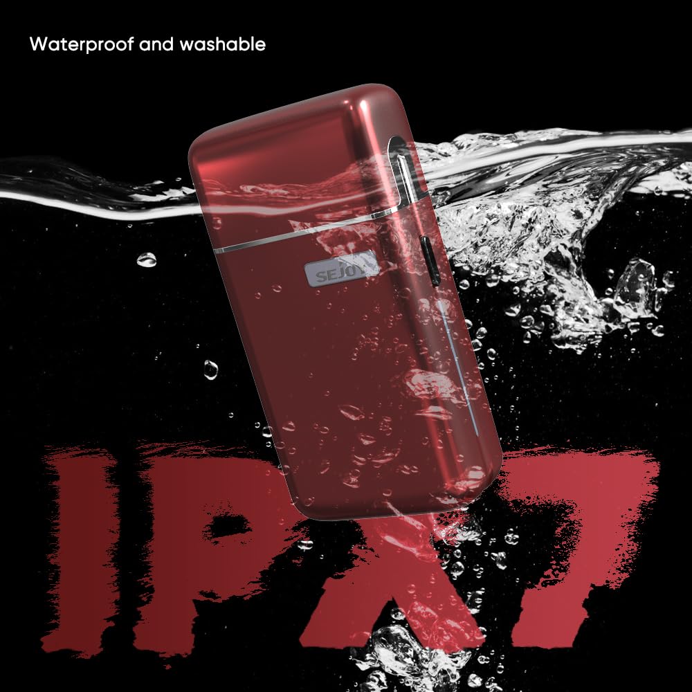 Red Portable Electric Razor for Men