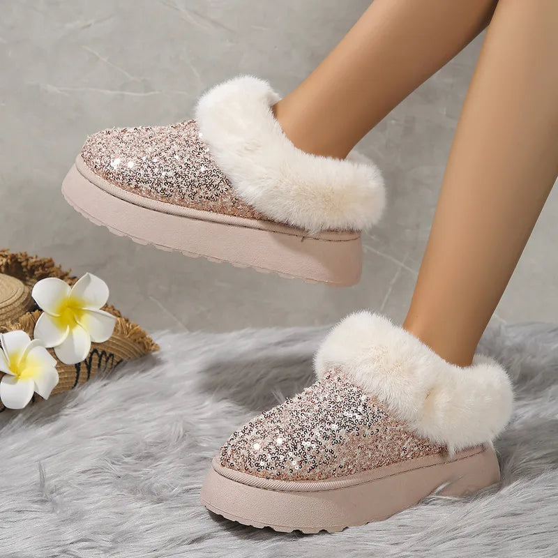 ✨ Low-Cut Sparkle Boot Slippers ✨