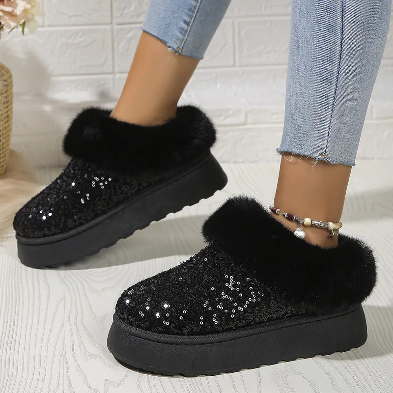 ✨ Low-Cut Sparkle Boot Slippers ✨