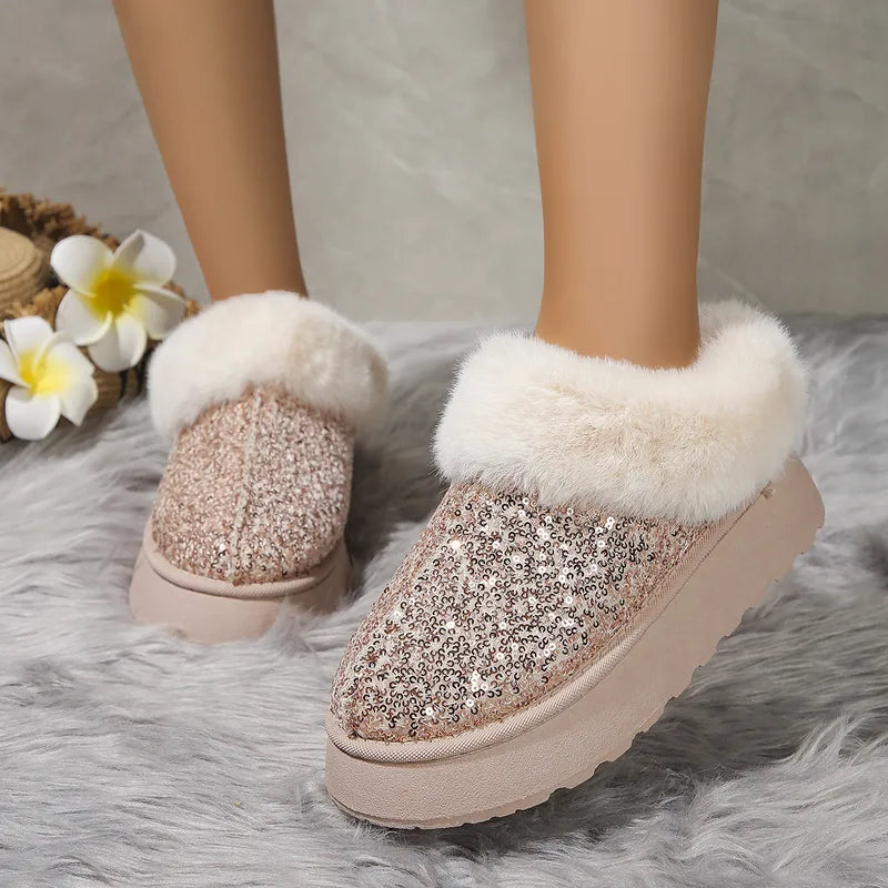 ✨ Low-Cut Sparkle Boot Slippers ✨