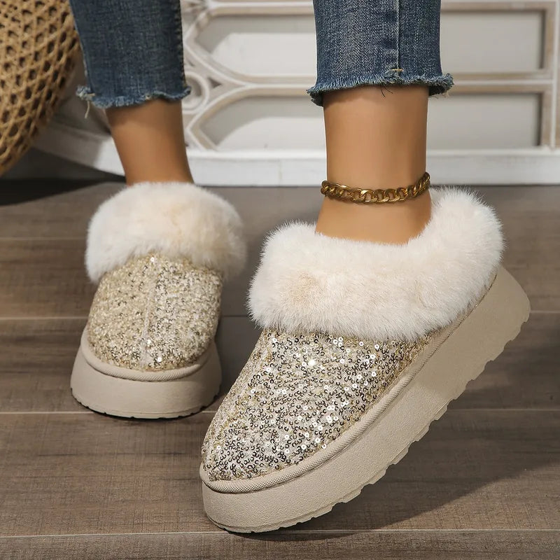 ✨ Low-Cut Sparkle Boot Slippers ✨