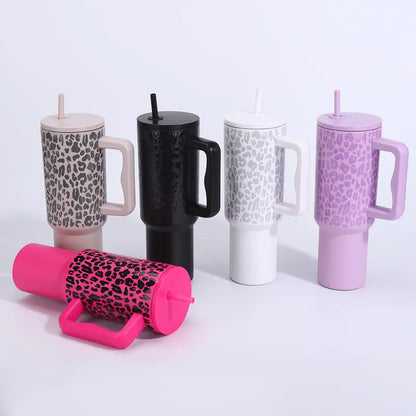 🐆 40oz Leopard Print Thermos Cups 🐆