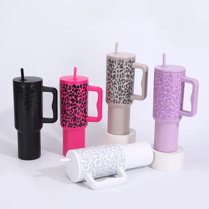 🐆 40oz Leopard Print Thermos Cups 🐆
