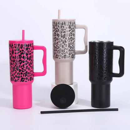 🐆 40oz Leopard Print Thermos Cups 🐆