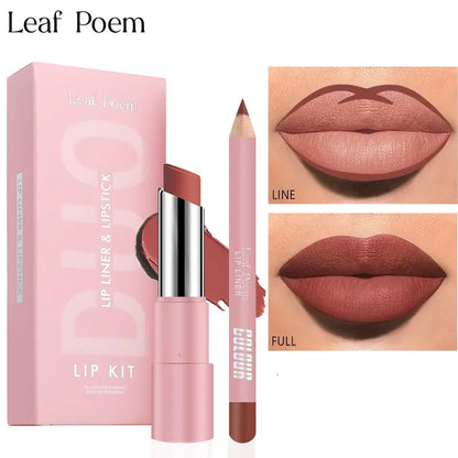 💄 Long-Lasting Waterproof Lip Liner & Lipstick Set 💋