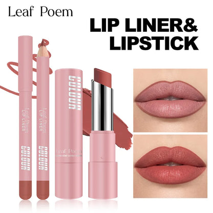 💄 Long-Lasting Waterproof Lip Liner & Lipstick Set 💋