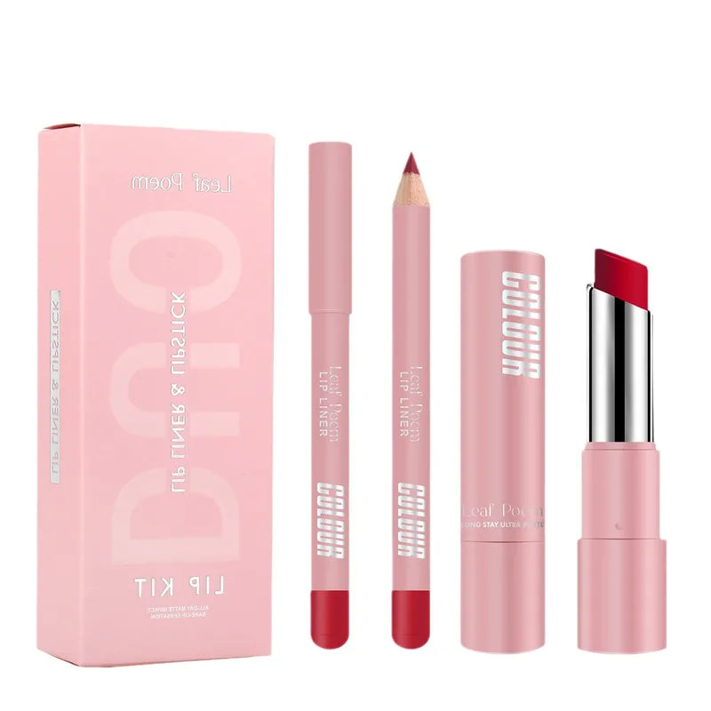 💄 Long-Lasting Waterproof Lip Liner & Lipstick Set 💋