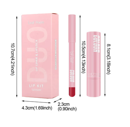 💄 Long-Lasting Waterproof Lip Liner & Lipstick Set 💋