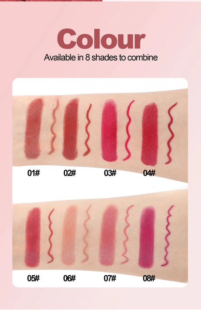 💄 Long-Lasting Waterproof Lip Liner & Lipstick Set 💋