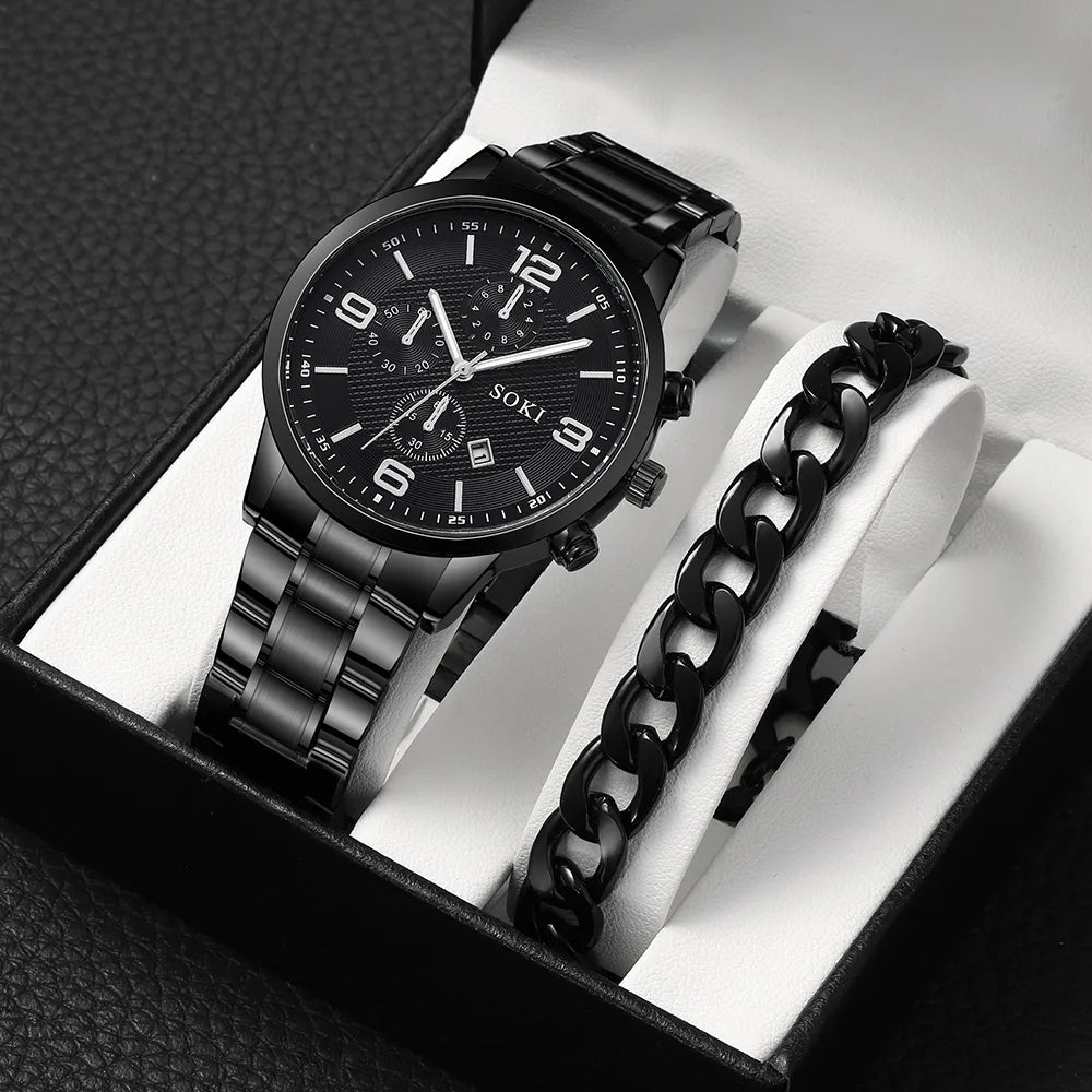 ⌚️ Men's Black Watch Set ⌚️