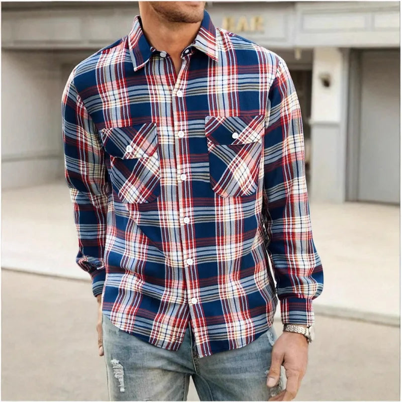 🍂 Men’s Long Sleeve Plaid Shirt 🍂
