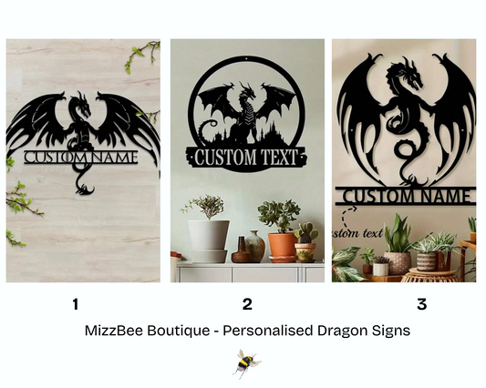 🐉 Personalised Dragon Iron Signs