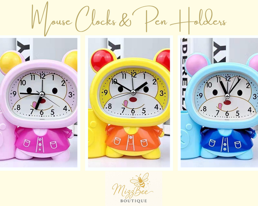 🐭⏰ Mouse Clocks & Pen Holders ✏️💖