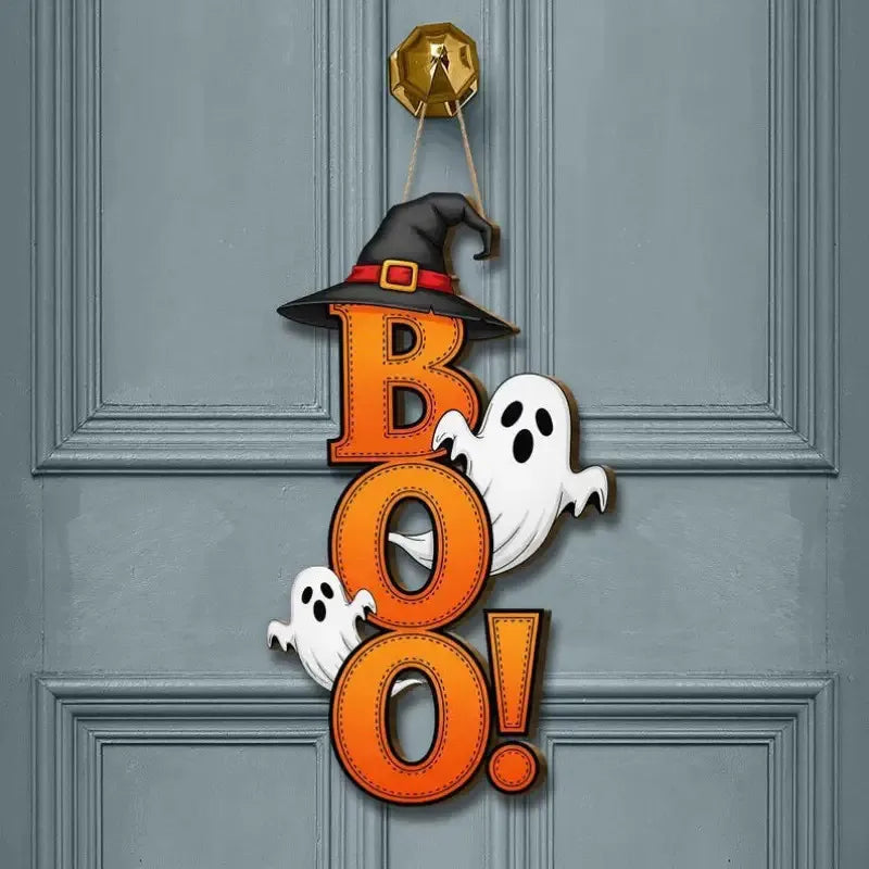 👻 “BOO” Halloween Wooden Hanging Ornament 👻