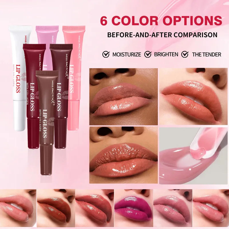💋 6pc Moisturizing Coloured Lip Gloss Set 💋