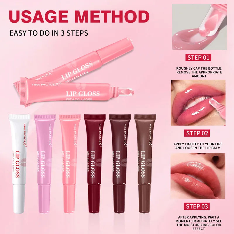 💋 6pc Moisturizing Coloured Lip Gloss Set 💋
