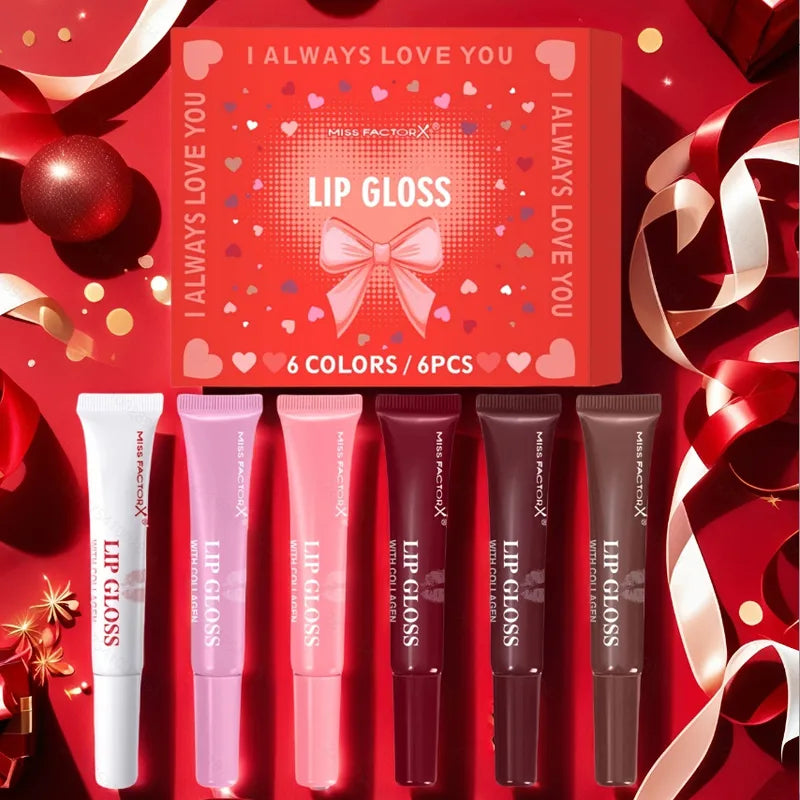 💋 6pc Moisturizing Coloured Lip Gloss Set 💋