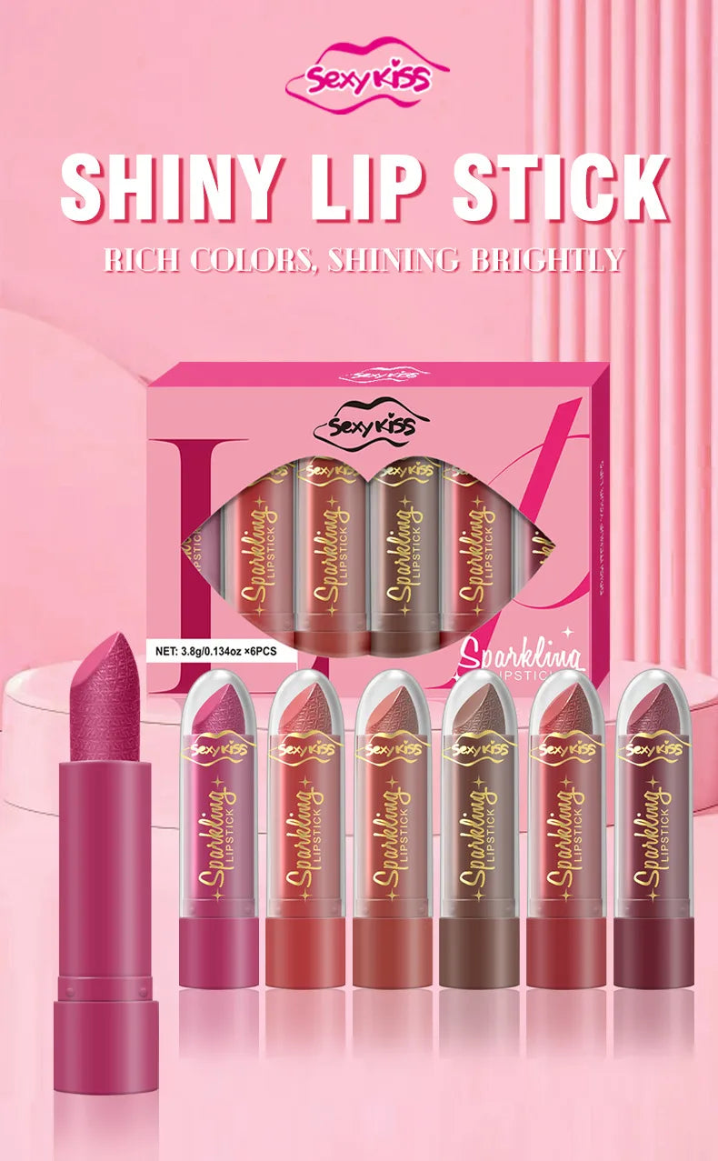 💄 6pc Moisturizing Pearl Lipstick Set 💄