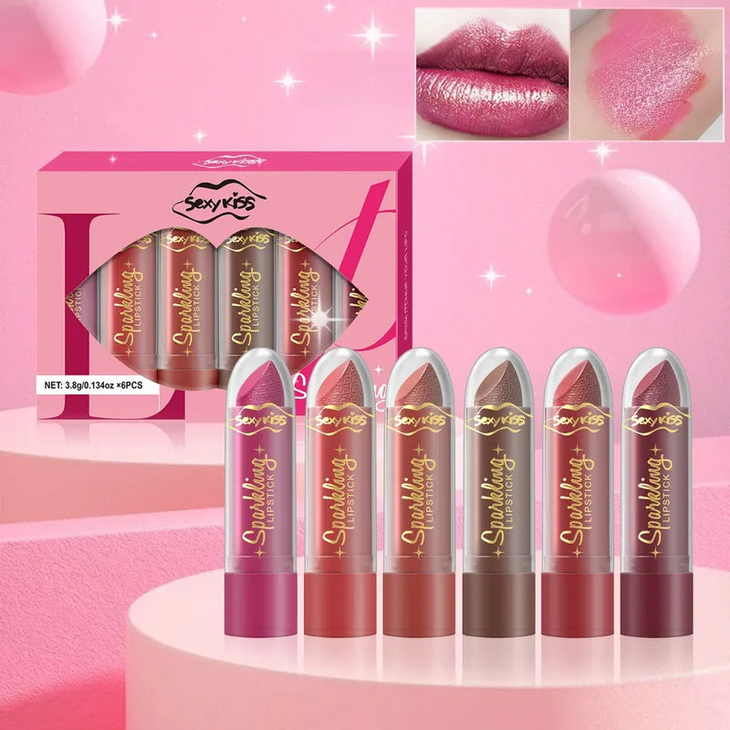 💄 6pc Moisturizing Pearl Lipstick Set 💄