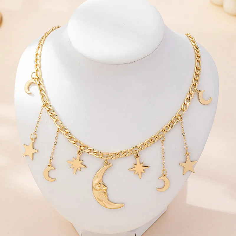 🌙 Gold Star & Moon Necklace 🌙