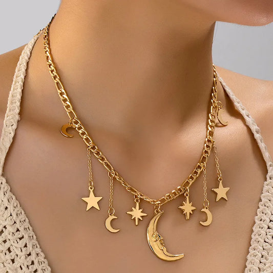 🌙 Gold Star & Moon Necklace 🌙