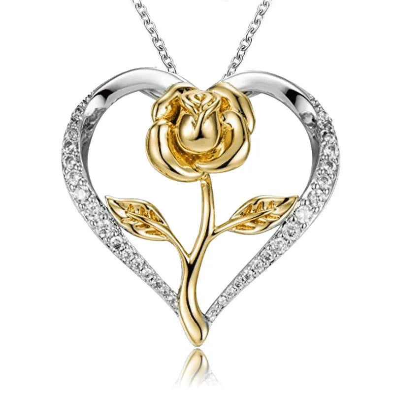 🌹 Diamante Rose Necklaces 🌹