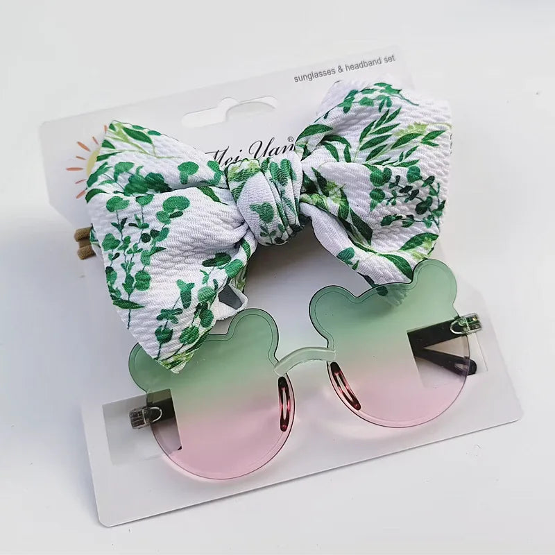 🧸 🎀🕶️ Bear Sunglasses & Matching Bow Sets